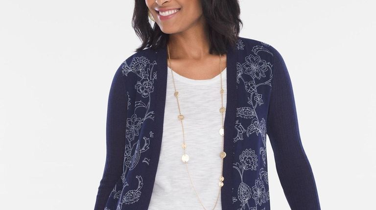 Embroidered elegance: Floral embroidery amps up and elevates this cozy...