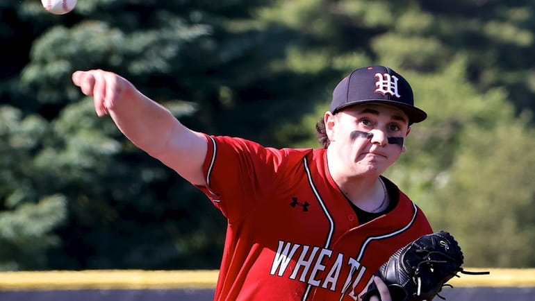 Wheatley starting pitcher Andrew Asaro delivers a pitch against Oyster...
