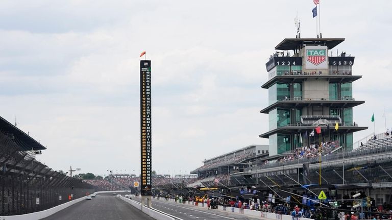 Kyle Larson drives into a turn during a NASCAR Cup...