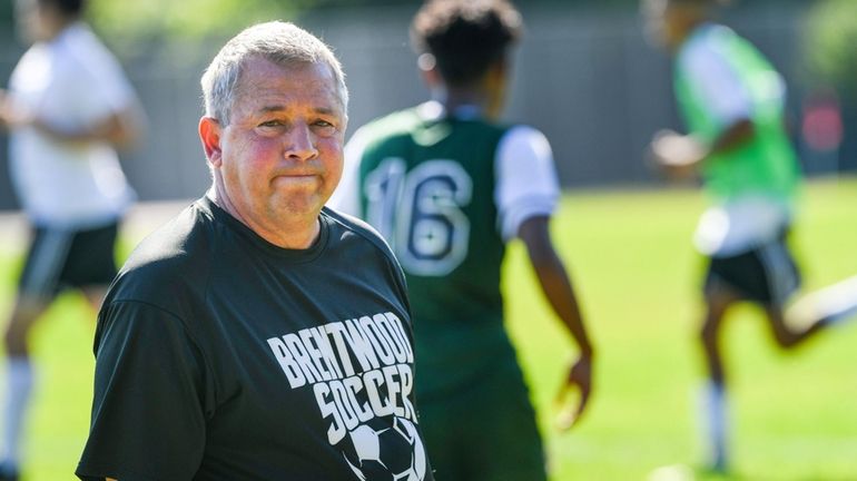 Brentwood head coach, Ron Eden, awaits the start of what...