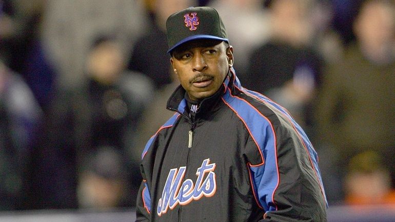 Willie Randolph walks off the field during a game between...