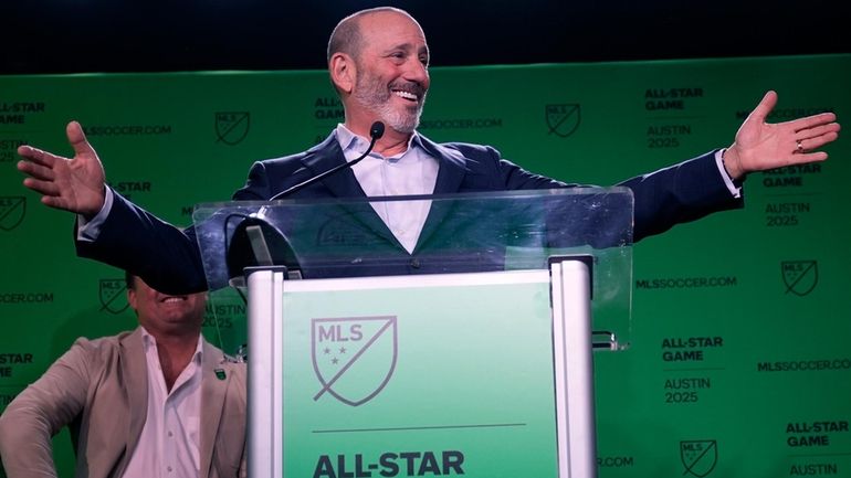 Major League Soccer Commissioner Don Garber announces that Austin FC...