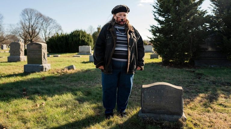 Deborah Salant, of Franklin Square, at Greenfield Cemetery in Uniondale...