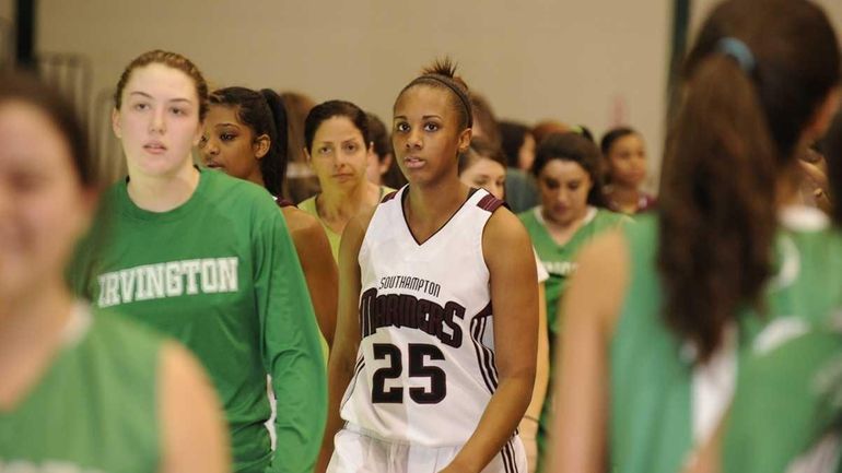 Southampton forward Kesi Goree is seen after her team's loss...