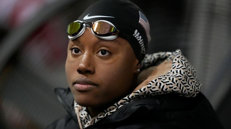 Simone Manuel prepares to compete at the Pro Swim Series...