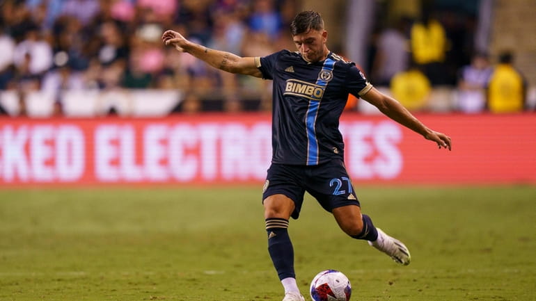 FILE- Philadelphia Union's Kai Wagner in action during the Leagues...