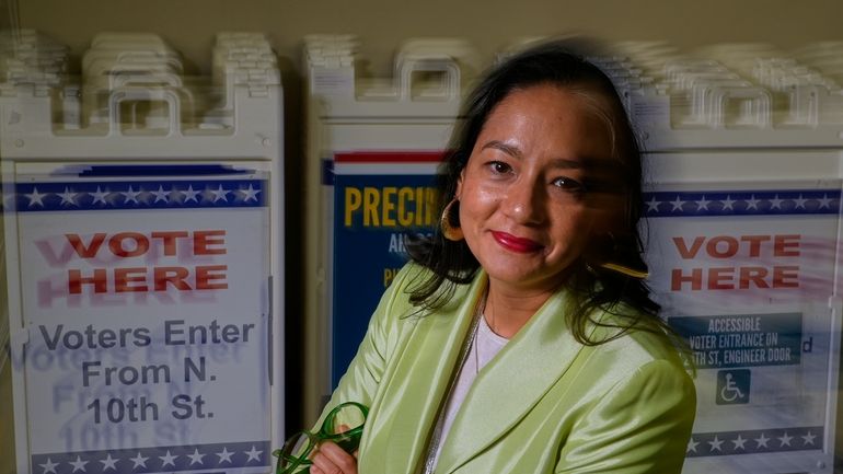 Milwaukee's election administrator Paulina Gutierrez poses for a photo Monday,...