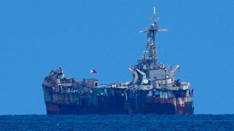 A dilapidated but still active Philippine Navy ship BRP Sierra...