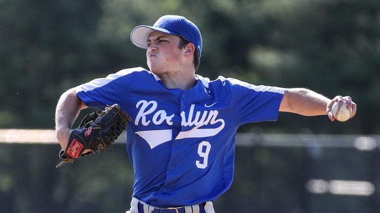 Roslyn's Daniel Rosman pitches against Jericho on Thursday, May 20,...