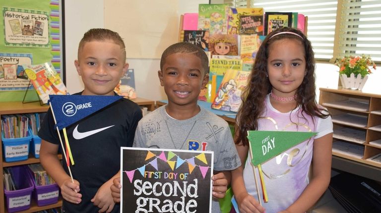 In Copiague, second-graders at Deauville Gardens West Elementary School celebrated...