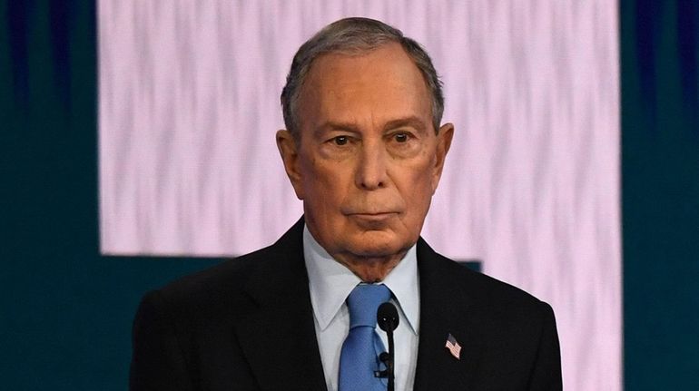 Michael Bloomberg at the Democratic presidential primary debate Wednesday in...