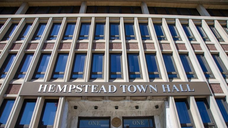 The Hempstead Town Hall in Hempstead.