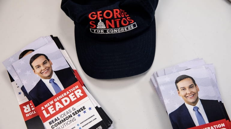 Campaign material for Republican George Santos, when he was running...