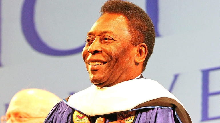 Pele was awarded an honorary degree at Hofstra University on...