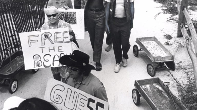 Protesters in Aug. 1969 demonstrate against allegations of racial and religious...