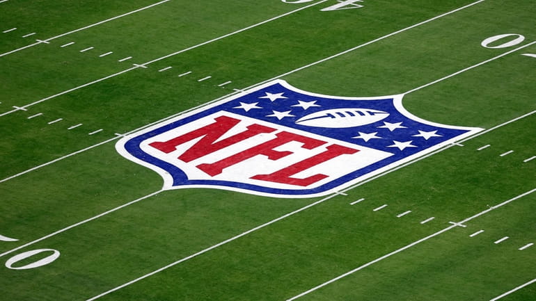 The NFL logo is seen during the NFL Super Bowl...