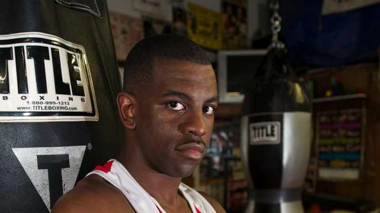 US Olympic boxer Jamel Herring, of Coram , during a...