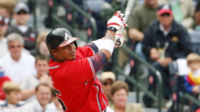 Andruw Jones of Atlanta bats at Turner Field on April...