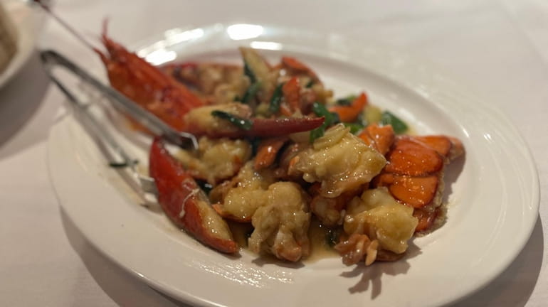 Stir-fried lobster in ginger scallion sauce at China Pavilion in...