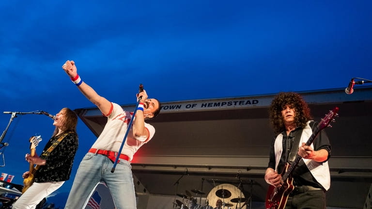Lead singer Joseph Russo performs with Almost Queen at a...