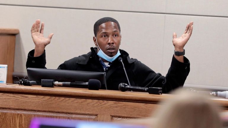 Travis Price testifies in the trial of Jonathan Moreno, a...