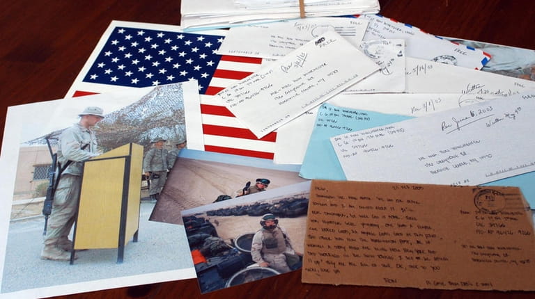 Mail and photographs received from LT. Ron Winchester a marine...