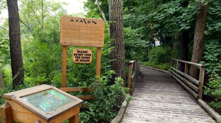 The entrance to Avalon Park and Nature Preserve on Harbor...