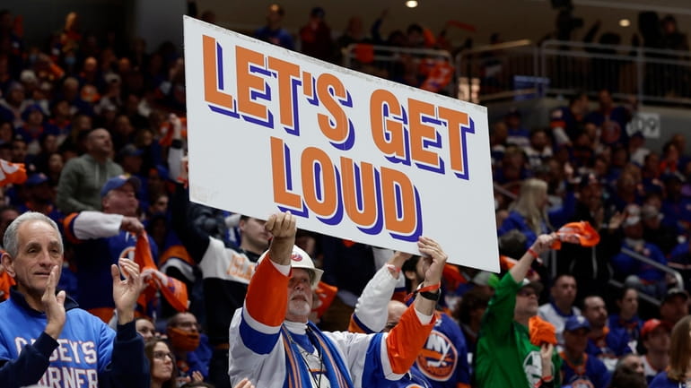 Islanders fans cheer during game four of the First Round...