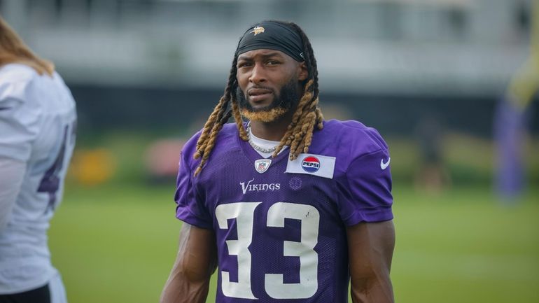 Minnesota Vikings running back Aaron Jones (33) is seen after...