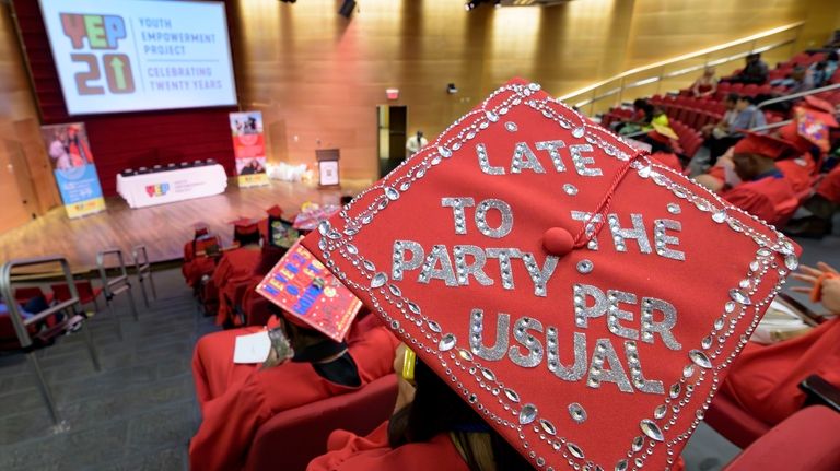 Mariah Middleton decorated her mortarboard graduate cap for a high...