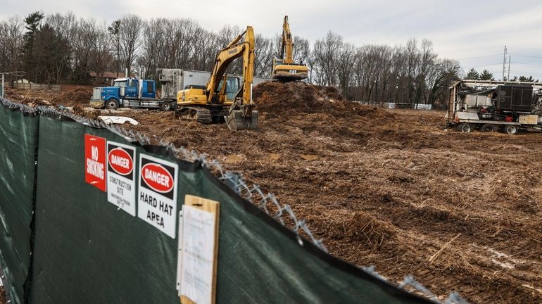 The site of the proposed Matinecock Court affordable housing development...