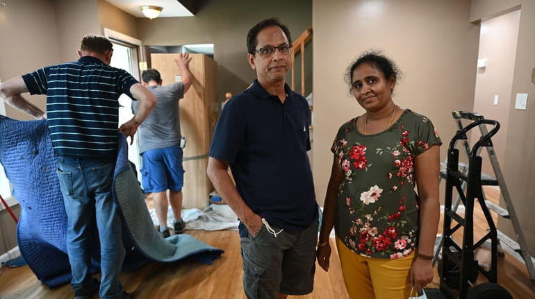 Harisankar and Tanuja Rasaputra at their new home in Smithtown as...