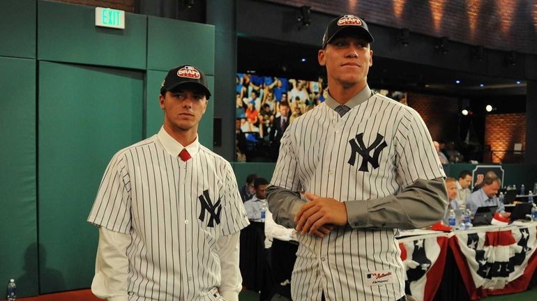 Yankees first-round draft picks, pitcher Ian Clarkin (33rd overall pick),...