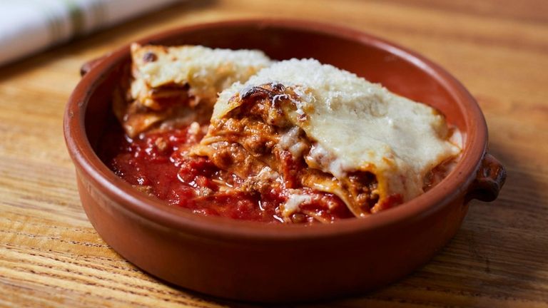 Lasagna Bolognese at The Trattoria in St. James.