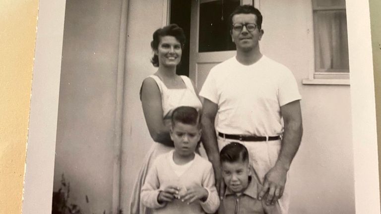 Keith Hernandez and his family, circa the late 1950s, in...