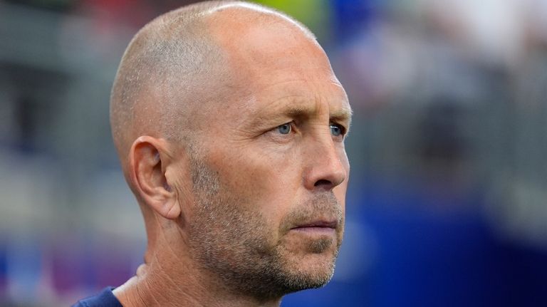 Coach Gregg Berhalter of United States looks on prior to...