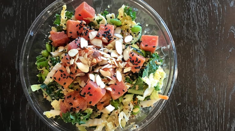 A tuna poke bowl at CoreLife Eatery in Farmingdale's Airport Plaza.