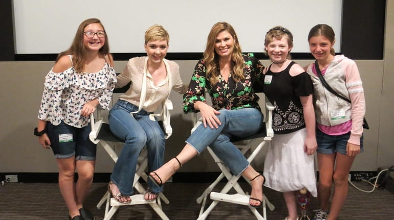 "Freaky Friday" actresses Cozi Zuehlsdorff and Heidi Blickenstaff, seated, with...