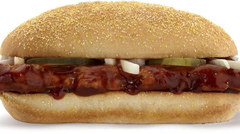 McDonald's McRib sandwich.