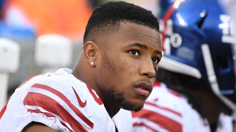 Giants running back Saquon Barkley at MetLife Stadium on Nov....