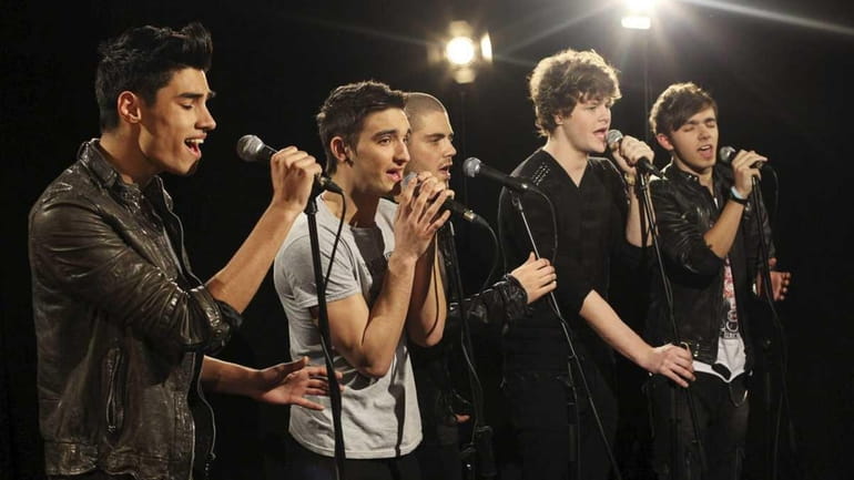 From, left, Siva Kaneswaran, Tom Parker, Max George, Jay McGuiness...