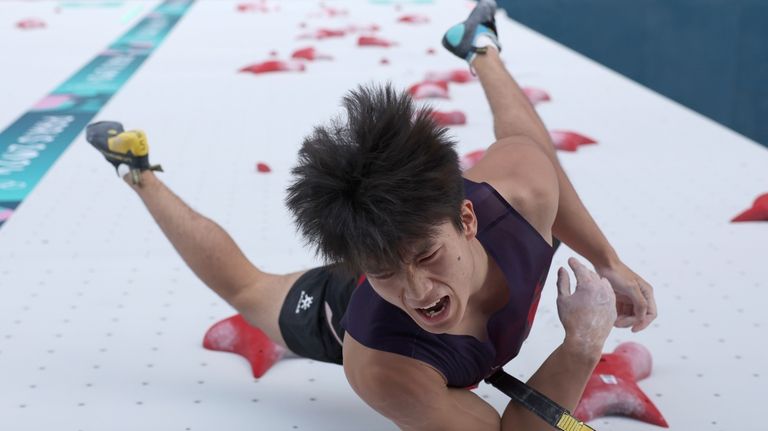 Wu Peng of China competes in the men's speed final...