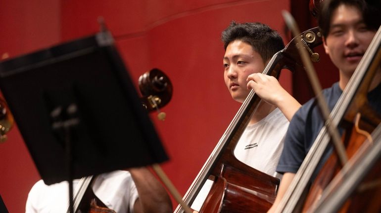 Double bassist Joshua Lee, 15, a rising sophomore at Locust...