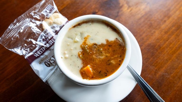 Long Island clam chowder at the Chowder Bar in Bay...