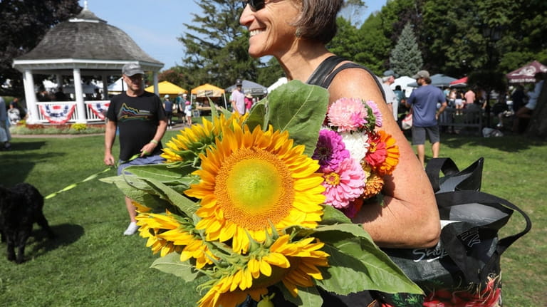 Carol Wolf, of Remsenburg, at the Westhampton Beach Farmers Market.