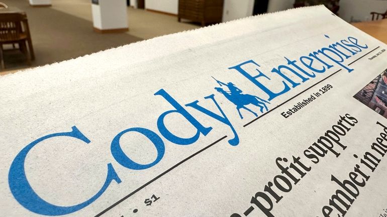 A recent issue of the Cody Enterprise, the Wyoming newspaper...