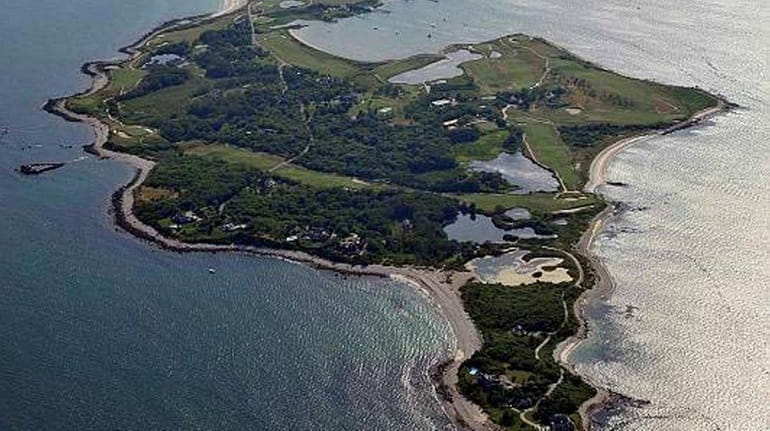 An aerial view  of  Fishers Island  on July 3, 2012.