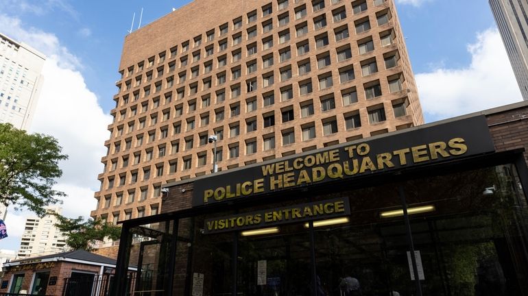 The exterior of the New York City Police Department's headquarters...