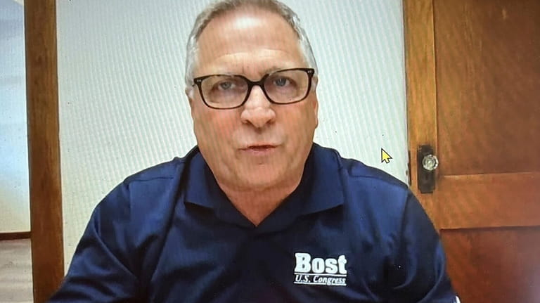 U.S. Rep. Mike Bost discusses his re-election campaign via video...