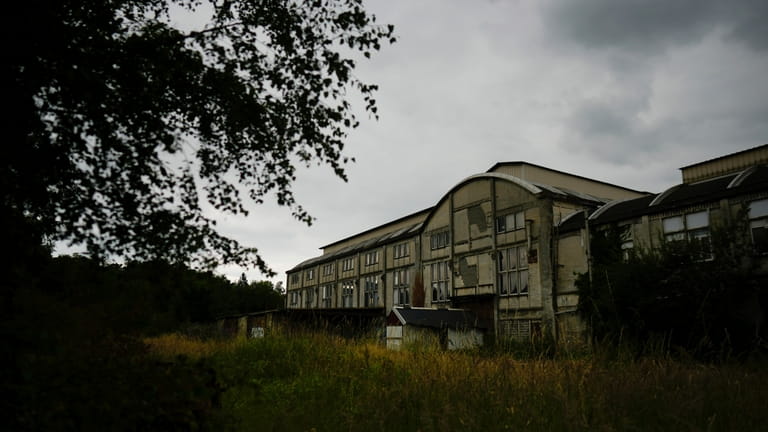 An abandoned pithead building is pictured in Henin-Beaumont, northern France,...